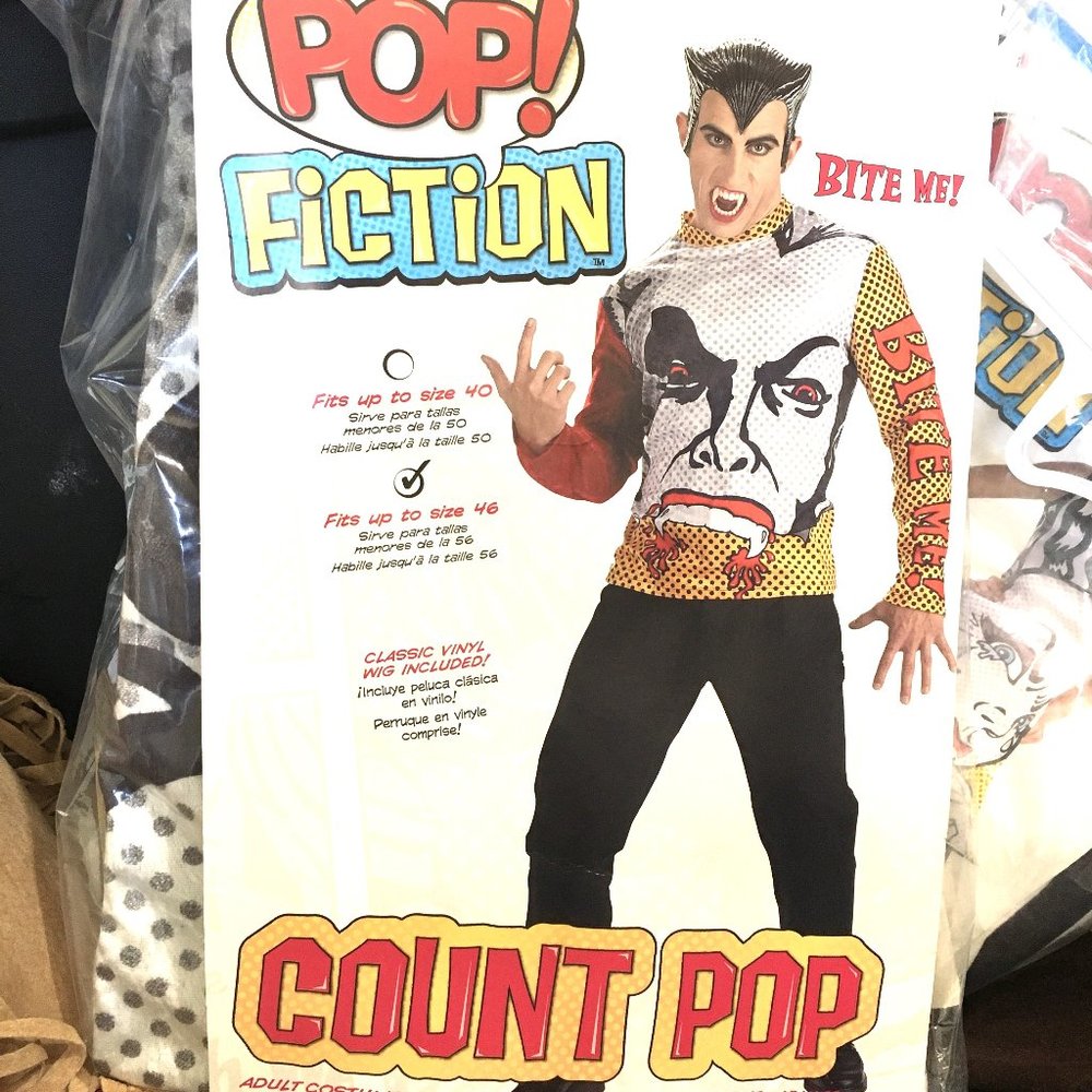 Dracula Pop Fiction Adult CostumeDisguise NWT Vtg